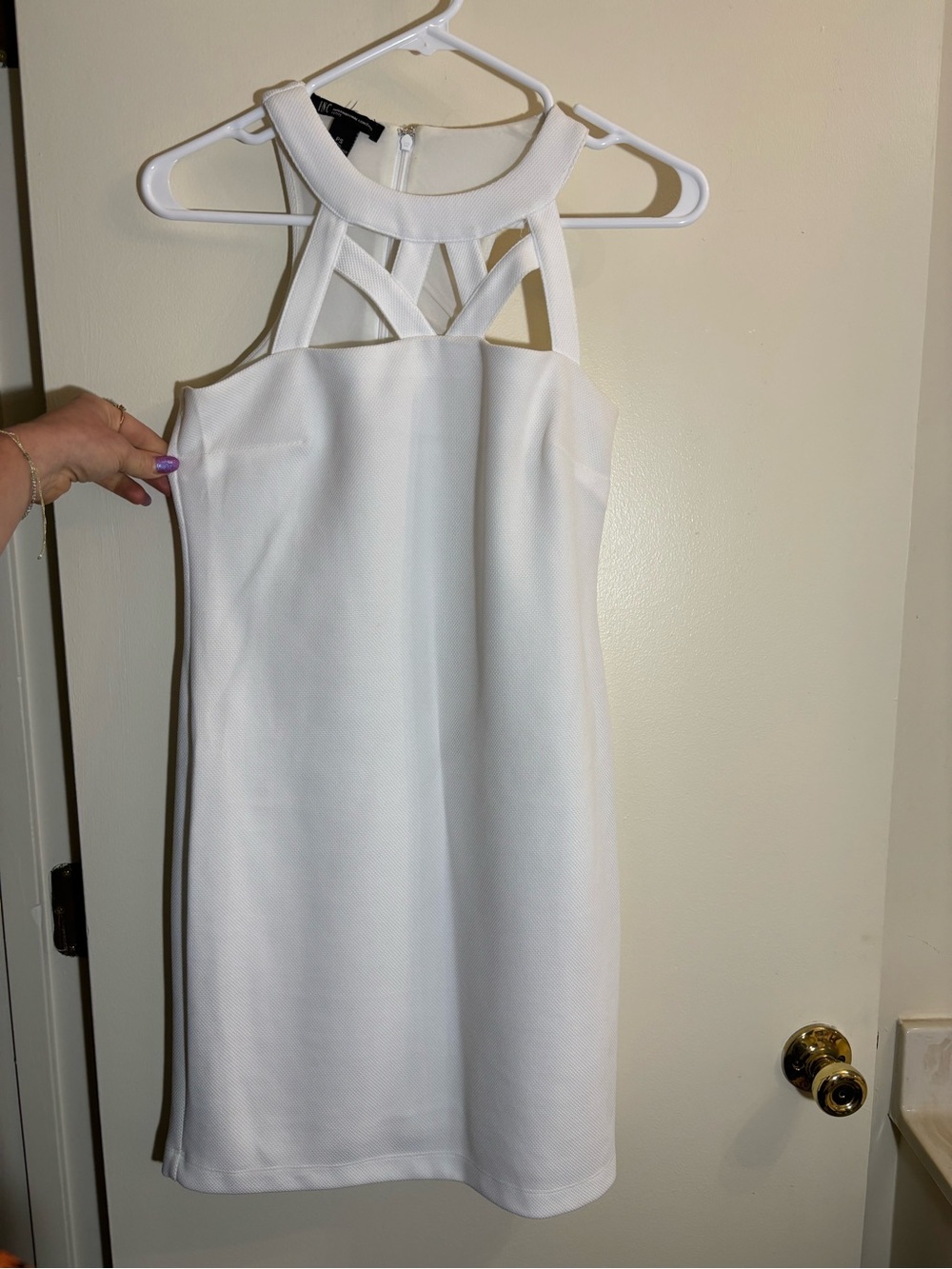 INC International Concepts White Strappy Mini Dress